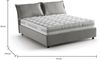 Dmora Doppelbett Amy, Bettkasten mit Stoffbezug, 100 % Made in Italy, Öffnung vorne, inklusive Matratze 160 x 200 cm, Grau Bild 3