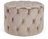 Pouf Lorella in Samt-Optik, Taupe, 60 x 60 x 42 cm Bild 4