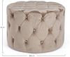 Pouf Lorella in Samt-Optik, Taupe, 60 x 60 x 42 cm Bild 3
