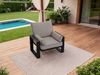 Gartensessel mit Armlehnen, Sessel auf schwarzen Metallbeinen, Rückenkissen - ELBA S1 - grau Bild 3