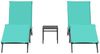 vidaXL Sonnenliegen 2 Stk. mit Tisch Schwarz Poly Rattan 4002718 Bild 4