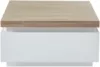 Vente-unique - Couchtisch mit 2 Schubladen & LEDs - MDF lackiert - Weiß & Eichefarben - HALO II Bild 2