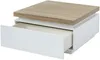 Vente-unique - Couchtisch mit 2 Schubladen & LEDs - MDF lackiert - Weiß & Eichefarben - HALO II Bild 5