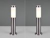 2er Set moderne LED Sockelleuchten aus Edelstahl in Silber, Höhe 45cm Bild 3