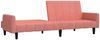 vidaXL Schlafsofa 2-Sitzer Dunkelgrau Samt, Rosa, Samt Bild 4