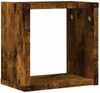 vidaXL Wandregale mit Regal 2 pcs Geräucherte Eiche 26 x 15 x 26 cm 815888 Bild 4