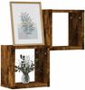 vidaXL Wandregale mit Regal 2 pcs Geräucherte Eiche 26 x 15 x 26 cm 815888 Bild 3
