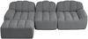3-Sitzer Sofa 288×165×79 cm aus Granular Fleece rahmenlos modular mit 1 Ottomane, grau Bild 5