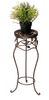 Blumenhocker Metall Schwarz Rund 52 cm Blumenständer 18215 Blumensäule Antik Pflanzenständer Pflanzenhocker Vintage Bild 4