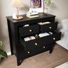 Dieses Sideboard verfügt über Schubladen mit speziellen Türen und goldenen Griffen und kann als Sideboard, Schuhschrank oder Schminktisch verwendet werden. Bild 4