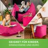 Green Bean® 2er Set XXL Sitzsack inkl. Poufmit mit EPS-Perlen - Riesensitzsack 140x180 Liege-Kissen Bean-Bag - Pink Bild 3