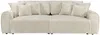 Vente-unique - TELARO Sofa Stoff Beige - B 138 cm x H 94 cm x L 286 cm Bild 3