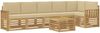 vidaXL Outdoor-Sofagarnitur 7 pcs Weiß und Beige 59 x 59 x 37 cm 3391948 Bild 2