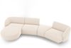 Micadoni Modulares Sofa Miley mit Recamiere 4-Sitzer Links Chenille Haga Helles Beige Bild 2
