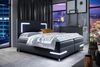 Boxspringbett Schlafzimmerbett ARIANO 200x200 cm Schwarz inkl. Bettkasten und LED Bild 3