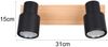 Deckenstrahler PIERRE 2-flammig aus Metall in Schwarz mit Holz, Breite 31cm Bild 4