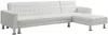 Vente-unique - WILLIS Sofa Kunstleder Weiß - B 173 cm x H 79 cm x L 290 cm Bild 2