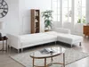 Vente-unique - WILLIS Sofa Kunstleder Weiß - B 173 cm x H 79 cm x L 290 cm Bild 4