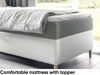 MEBLINI Kinderbett mit Bettkasten MAYA 1 100x200 Links – H3/Grau Samt Gepolstert Einzelbett mit Matratze - Polsterbett mit Stauraum - Bett mit Kopfteil – Stauraumbett Bild 4