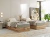 Boxspringbett, Einzelbett WOOD ZERO 90 x 200 cm, Hotelbett ohne Kopfteil, Bett mit Stauraum, 7-Zonen Multipocket-Matratze - Grau Strukture - H3 - Topper T25 Bild 3