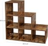 Vasagle Treppenregal, Bücherregal, Stufenregal, Standregal, mit 6 Würfeln, Leiterregal, als Raumteiler, Würfelregal, freistehend, für Büro, Wohnzimmer, Schlafzimmer, vintagebraun, von Songmics LBC63BX Bild 5