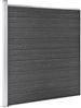 vidaXL Zaunelement Set WPC 526x186 cm Schwarz 3070430 Bild 4
