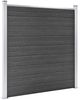 vidaXL Zaunelement Set WPC 526x186 cm Schwarz 3070430 Bild 3