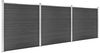 vidaXL Zaunelement Set WPC 526x186 cm Schwarz 3070430 Bild 2