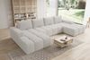 Ecksofa Cento, Couch U-Form, Sofa U-Form Webstoff, 360 x 57 x 180 cm, Beige Bild 4