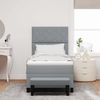 vidaXL Boxspringbett mit Kopfteil Hellgrau 100 x 200 cm Stoff 3344121 Bild 3