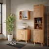 Badmöbel-Set Lucie Bambus 3 Teile, mit Hochschrank Vicco Bild 3