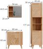 Badmöbel-Set Lucie Bambus 3 Teile, mit Hochschrank Vicco Bild 2
