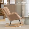 Schaukelsessel 71x98x101 cm, Berbervlies-Polster, Braun, belastbar bis 120 kg Bild 5