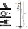 Nettlife Stehlampe Wohnzimmer Holz E27 Stehleuchte Vintage Schwarz Metall 152cm, mit Kippschalter, LED wechselbar, für Wohnzimmer, Schlafzimmer, Arbeitszimmer, Esszimmer Bild 2