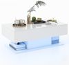 Couchtisch mit LED Beleuchtung Hochglanz 20 Farben Helligkeit einstellbar 110 x 60 x 40 cm Weiß Bild 2