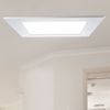 LED, Deckenleuchte, Aluminium, Weiß, quadratisch, H 2,5 cm Bild 4