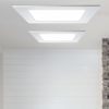 LED, Deckenleuchte, Aluminium, Weiß, quadratisch, H 2,5 cm Bild 2