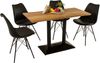 Bistrotisch Baumkante massiv 120 x 70 cm Akazie naturfarben Doppelsäulengestell schwarz ISLA 137097154 Bild 4