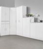 mokebo® Besenschrank 'Der Lange' moderner Mehrzweckschrank mit Staubsaugerfach, Schrank & Putzschrank, Made in Germany | 60 x 180 x 34 (B/H/T in cm) | Weiß Bild 4