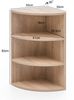 Eckregal Sonoma 30 x 60 x 30 cm WL5.842 Holz Wandregal Eck Hängeregal, Holzregal für die Wand Hoch, Wandboard Freischwebend, Design Dekoregal mit runder Front, Bücherregal Schwebend Modern Bild 4