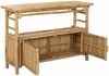 vidaXL Konsolentisch mit Regal mit Tür Natur 110 x 35 x 75 cm Bambus 42028060 Bild 3