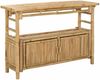 vidaXL Konsolentisch mit Regal mit Tür Natur 110 x 35 x 75 cm Bambus 42028060 Bild 2