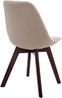 Besucherstuhl LAGOS - Stoff Creme 48x55x84 cm Dunkelbraun | Besucherstühle Konferenzstuhl Wartezimmerstuhl Bürostühle Bürostuhl Konferenzraum Bild 3