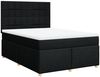 vidaXL Boxspringbett mit Matratze Schwarz 140x190 cm Stoff 3293577 Bild 3