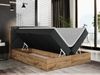Boxspringbett mit Kopfteil und Topper, Polsterbett - GUNAR - 120 x 200 cm - Dunkelgrau Stoff - H3 - Topper T25 Bild 2