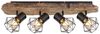 Deckenlampe, Holzoptik, schwarz braun, verstellbar, L 78 cm Bild 4