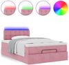vidaXL Ottoman-Bett mit Matratze & LEDs Rosa 120x200 cm Samt 3312763 Bild 5