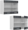 Küchenglasschrank R-Line Schwarz Beton 80 cm Vicco Bild 5