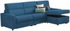 Dmora Schlafsofa mit Halbinsel Pusiano, Wandelbares Ecksofa für das Wohnzimmer, gepolstert, abnehmbar, 100 % Made in Italy-Qualität, 280x160 h100 cm, Blau Bild 5