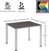 Kettler Tisch Set Float Silber Gestell 95 x 95 und Anthrazitplatte 95 x 95 Bild 3